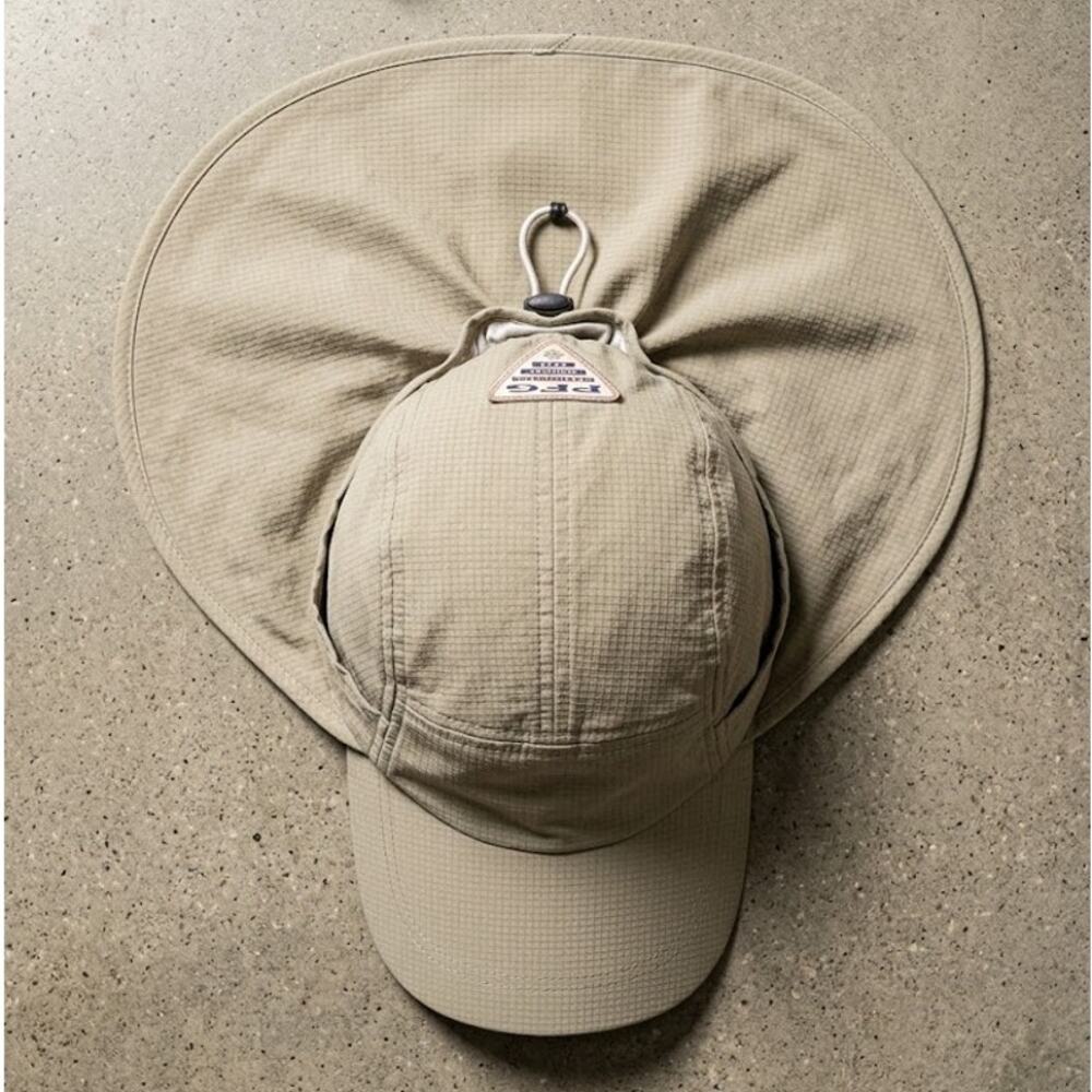 Columbia PFG Performance Fishing Gear Sun Hat Khaki Neck Flap Cap OSFA